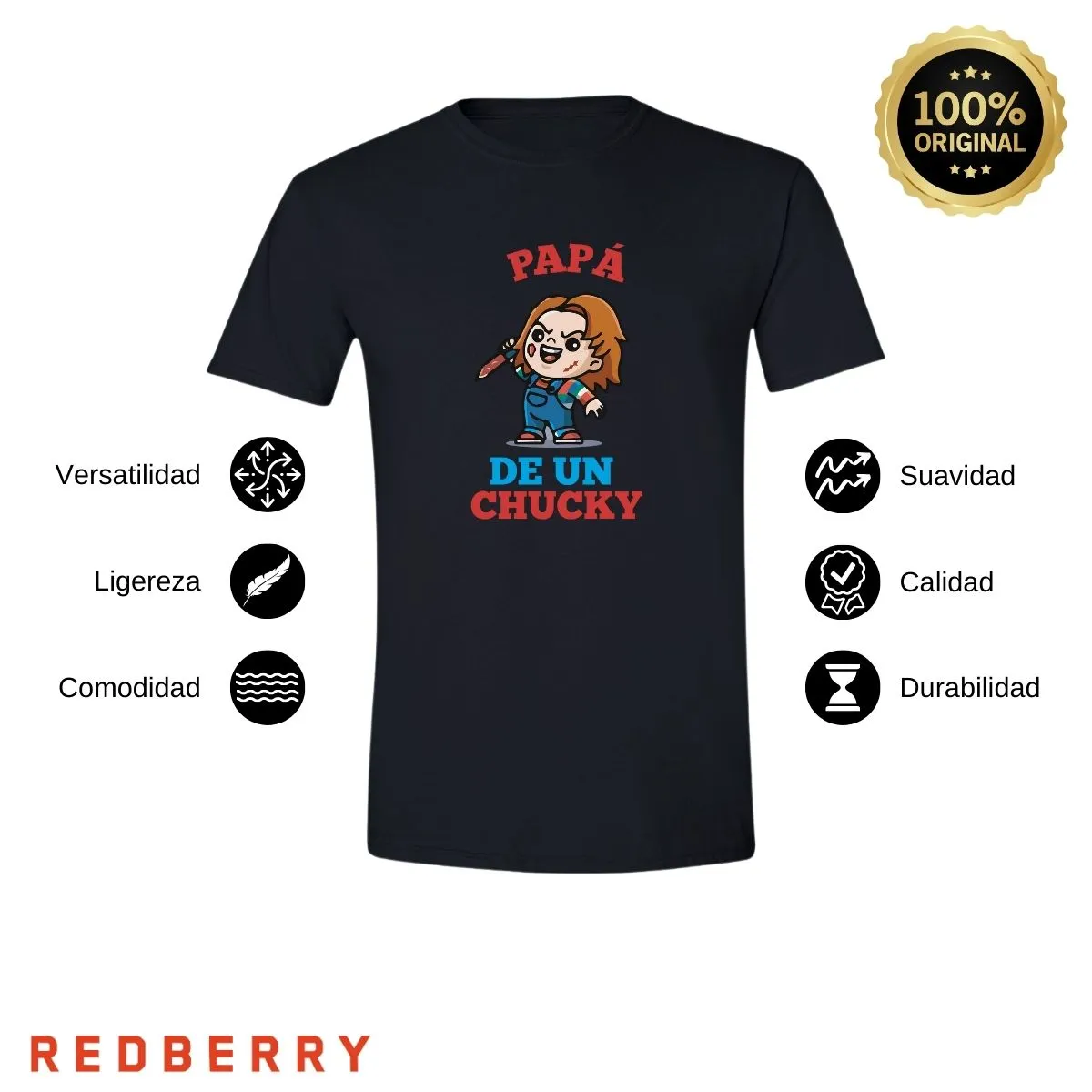 Playera Hombre Papá de un Chucky