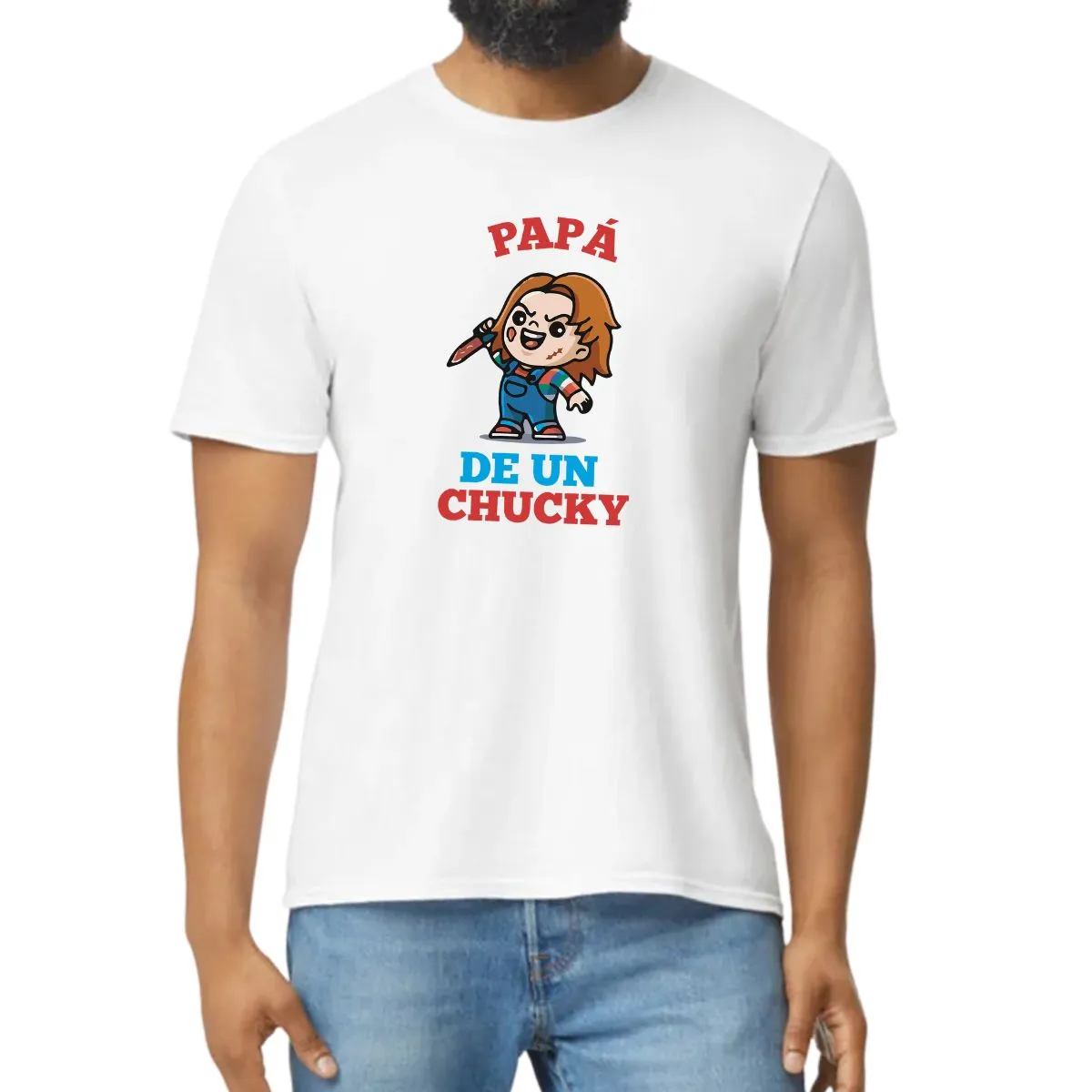 Playera Hombre Papá de un Chucky