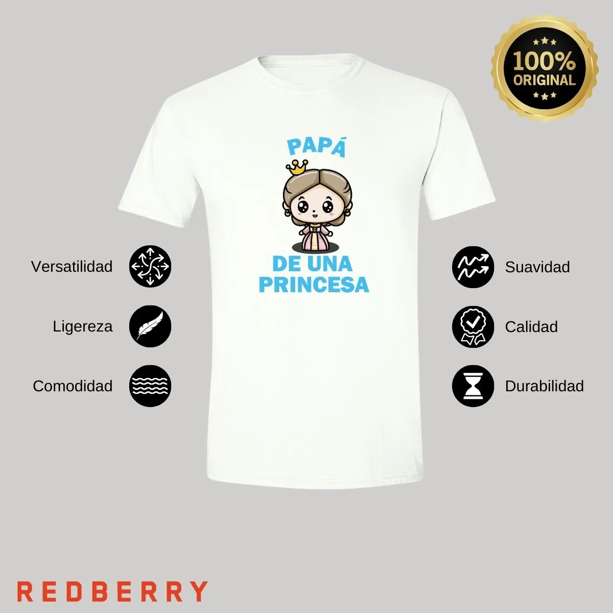 Playera Hombre Papá de una princesa