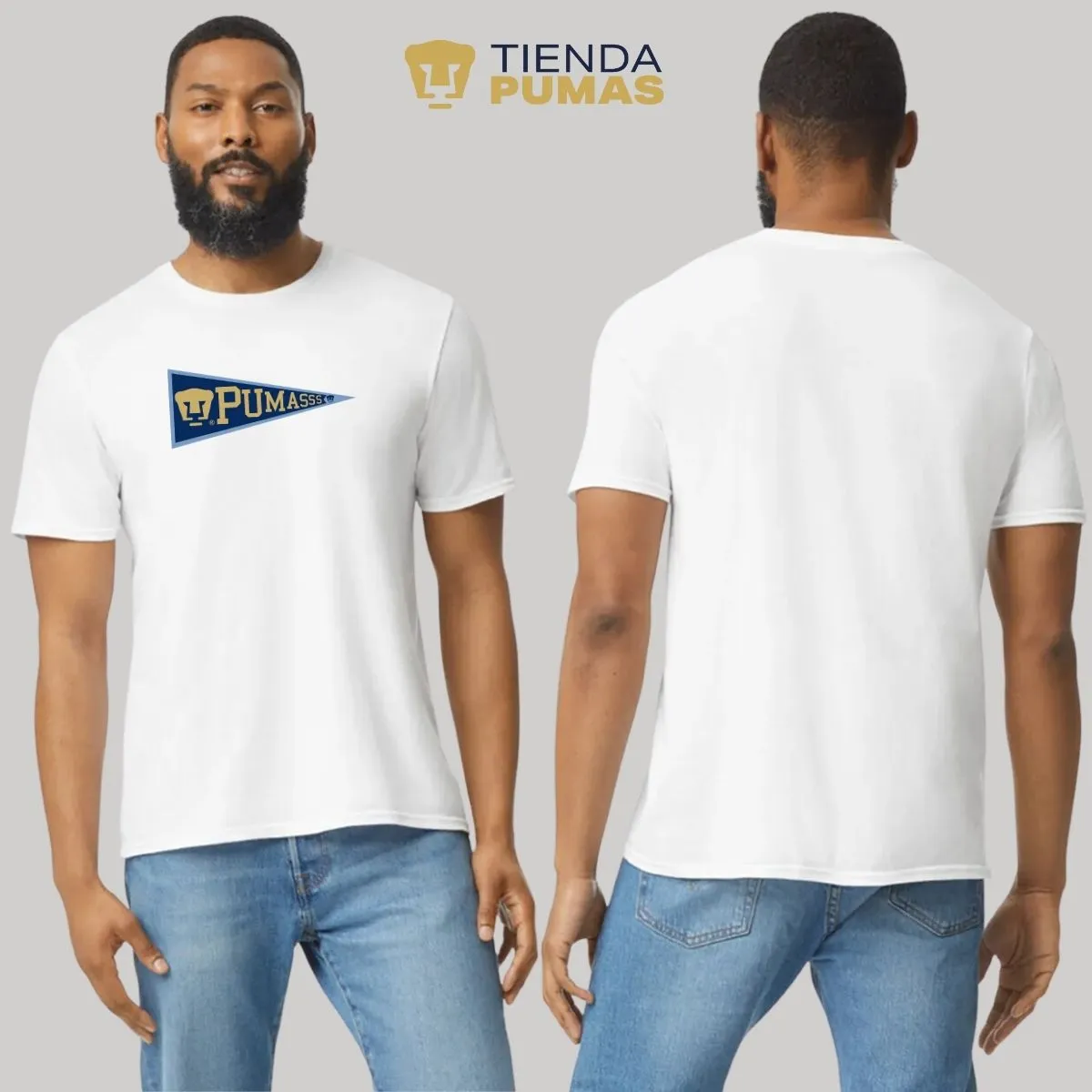 Playera Hombre Pumas UNAM Banderín