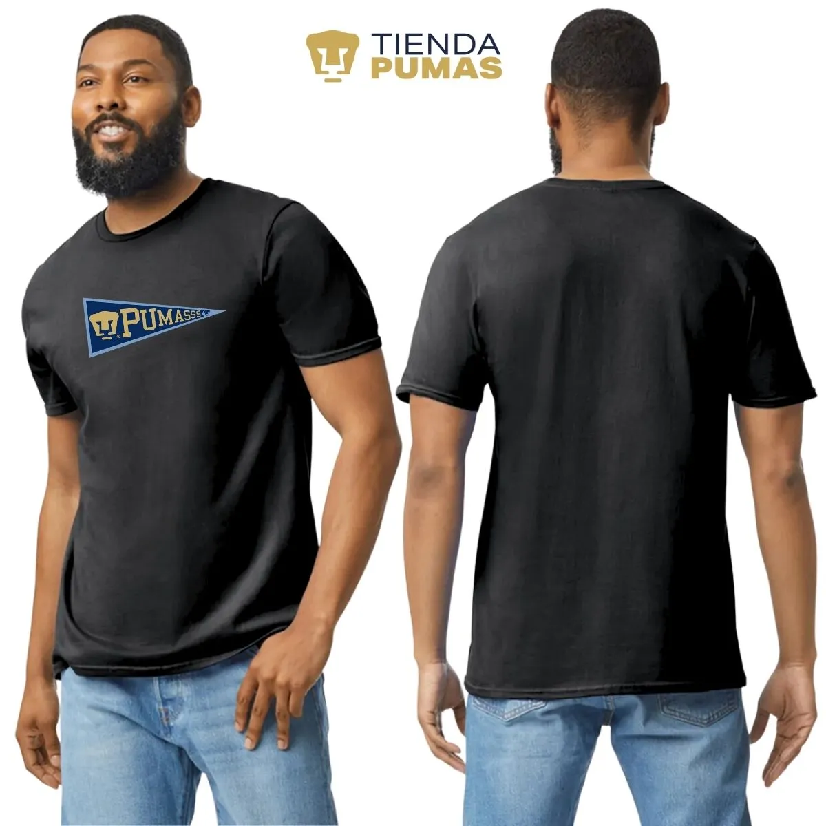 Playera Hombre Pumas UNAM Banderín