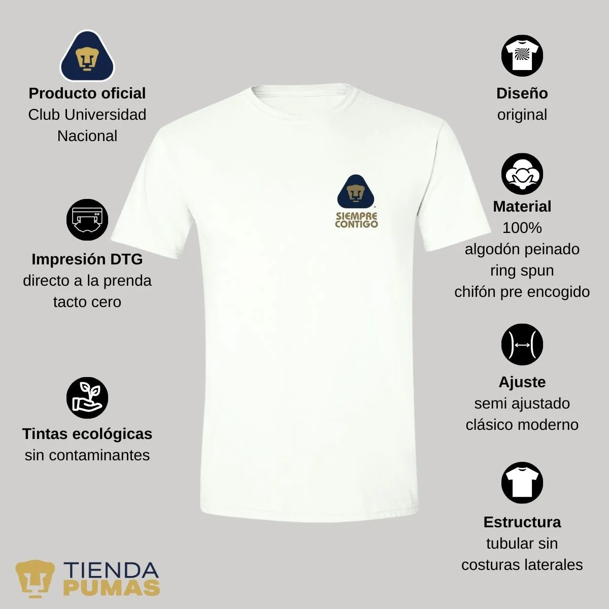 Playera Hombre Pumas UNAM Contigo