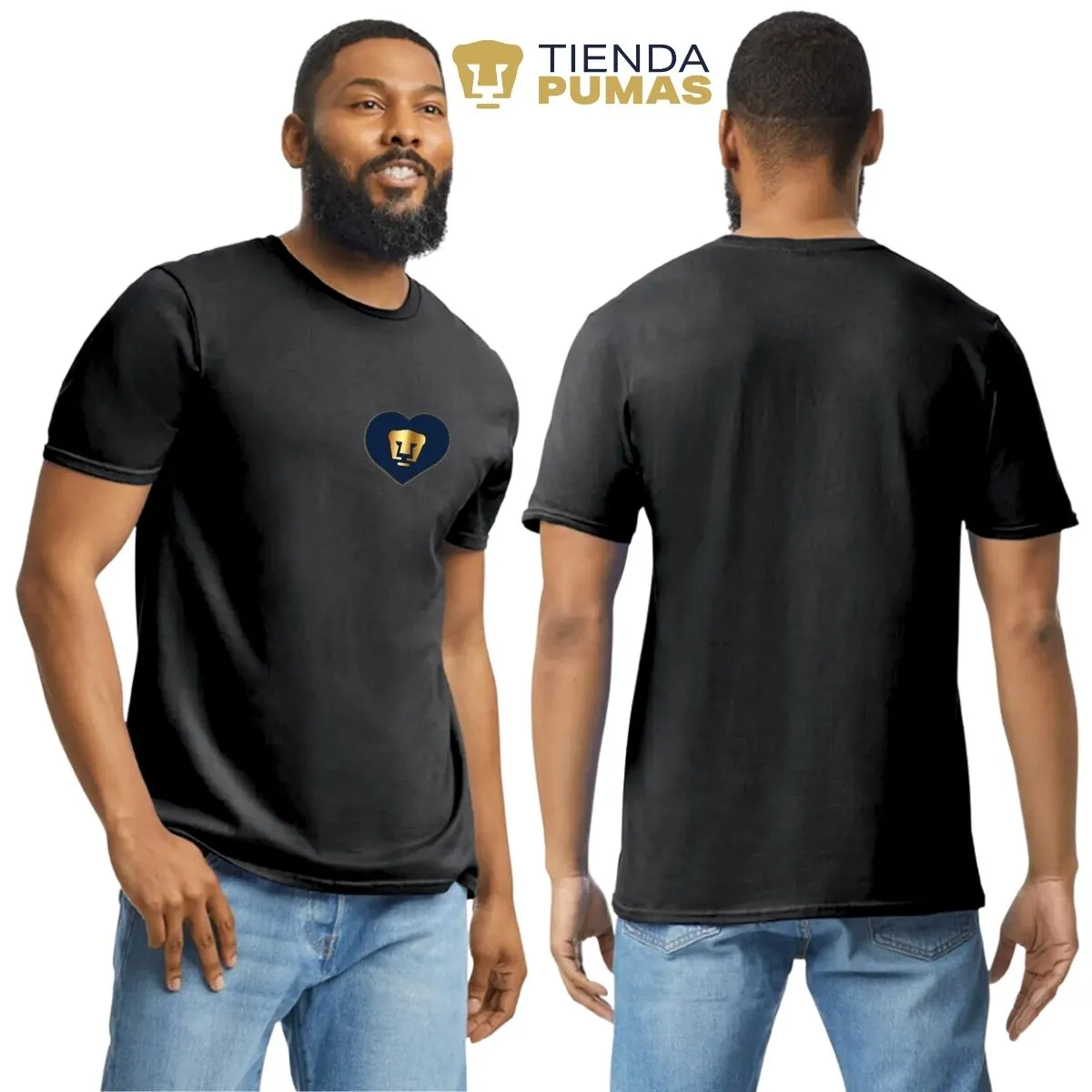 Playera Hombre Pumas UNAM Corazón bordado