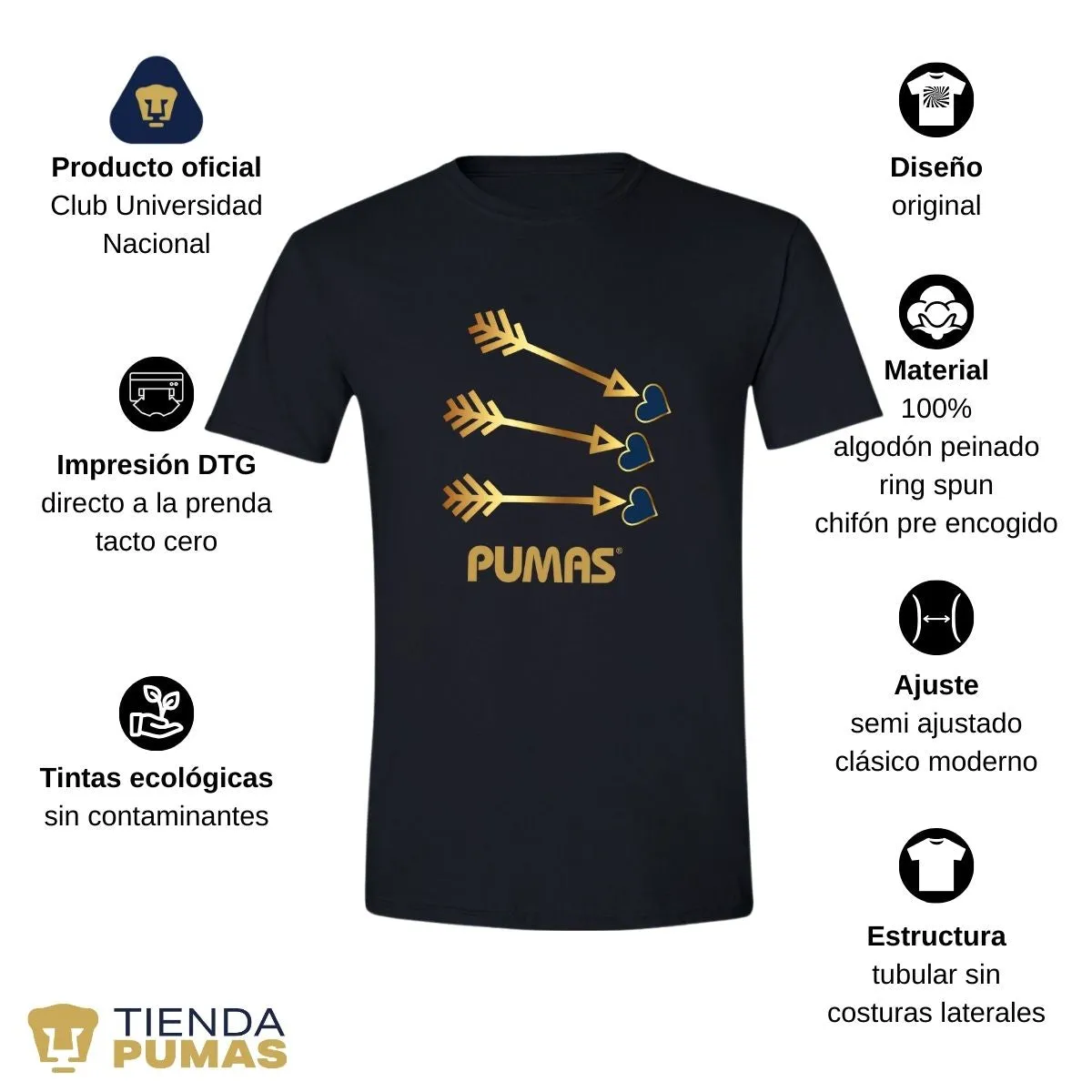 Playera Hombre Pumas UNAM Cupido