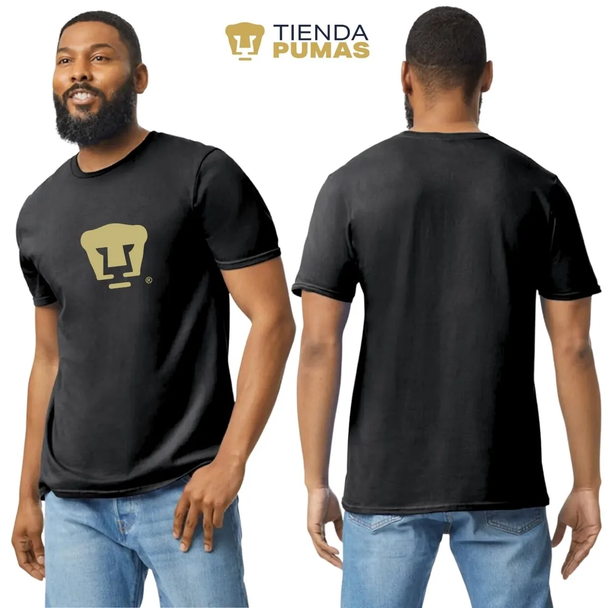 Playera Hombre Pumas UNAM Dorado Logo Vinil