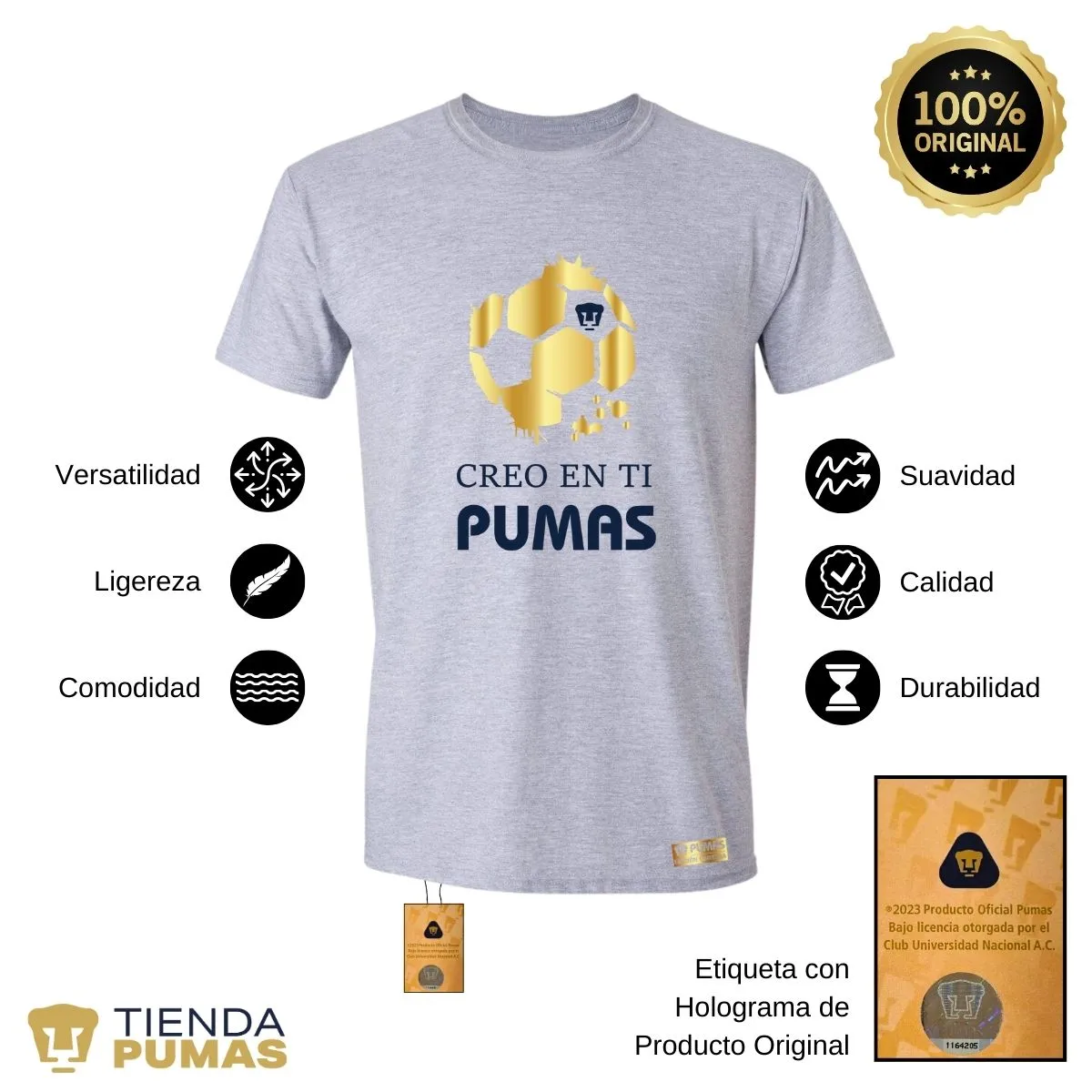 Playera Hombre Pumas UNAM Ed Limitada 2 Creo en ti