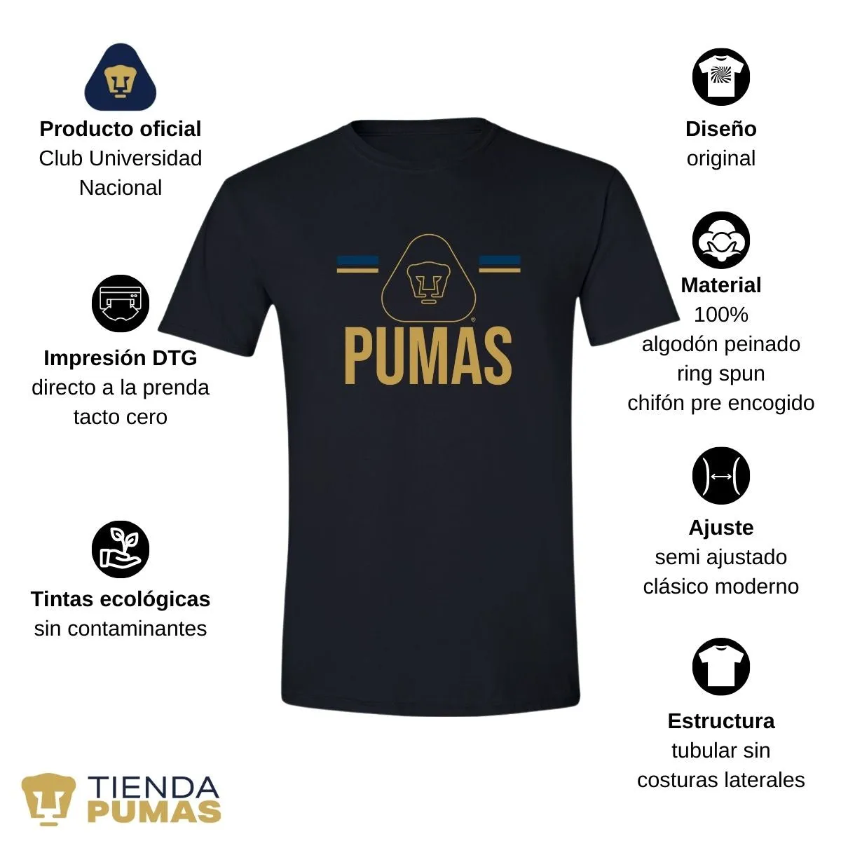 Playera Hombre Pumas UNAM Insignia