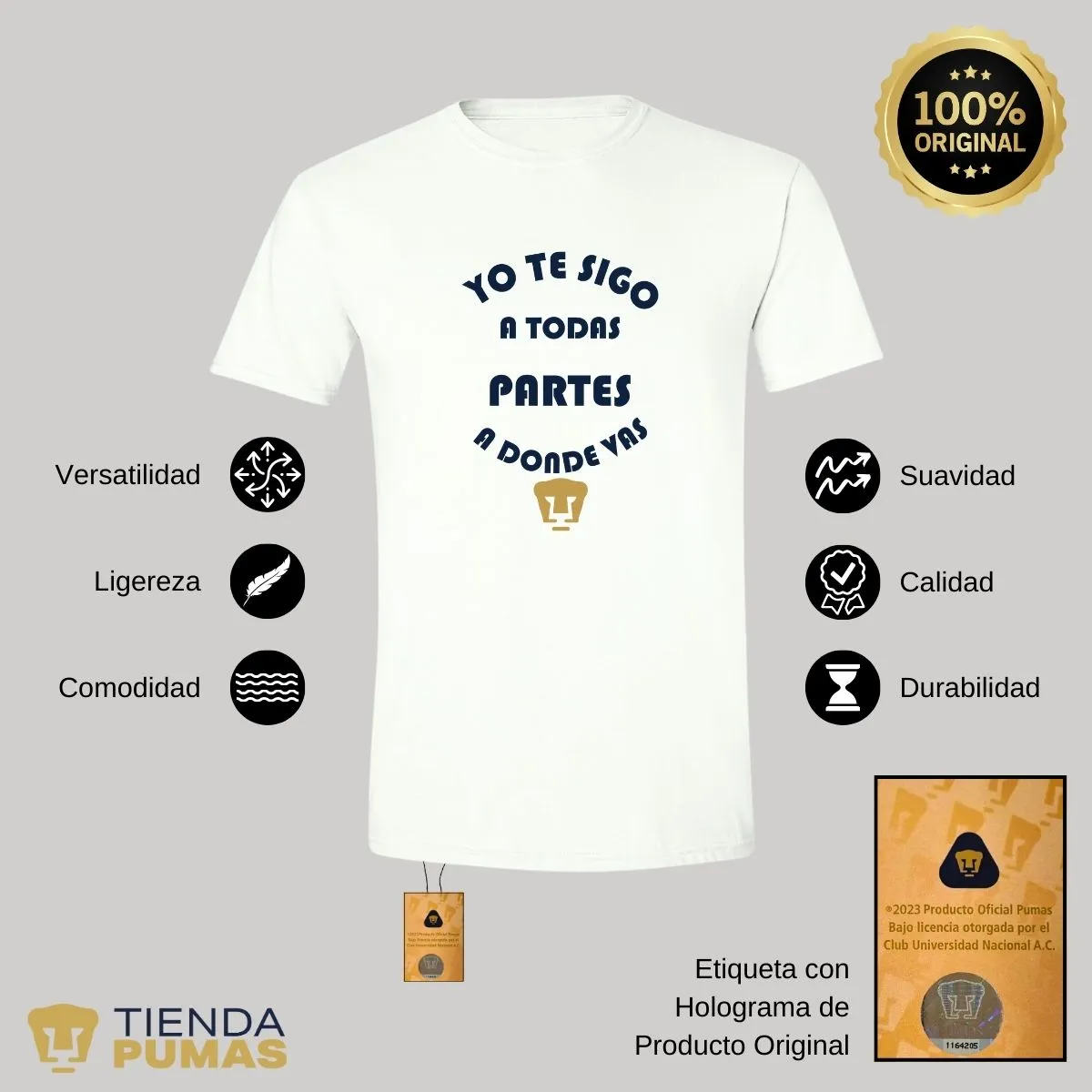 Playera Hombre Pumas UNAM te sigo