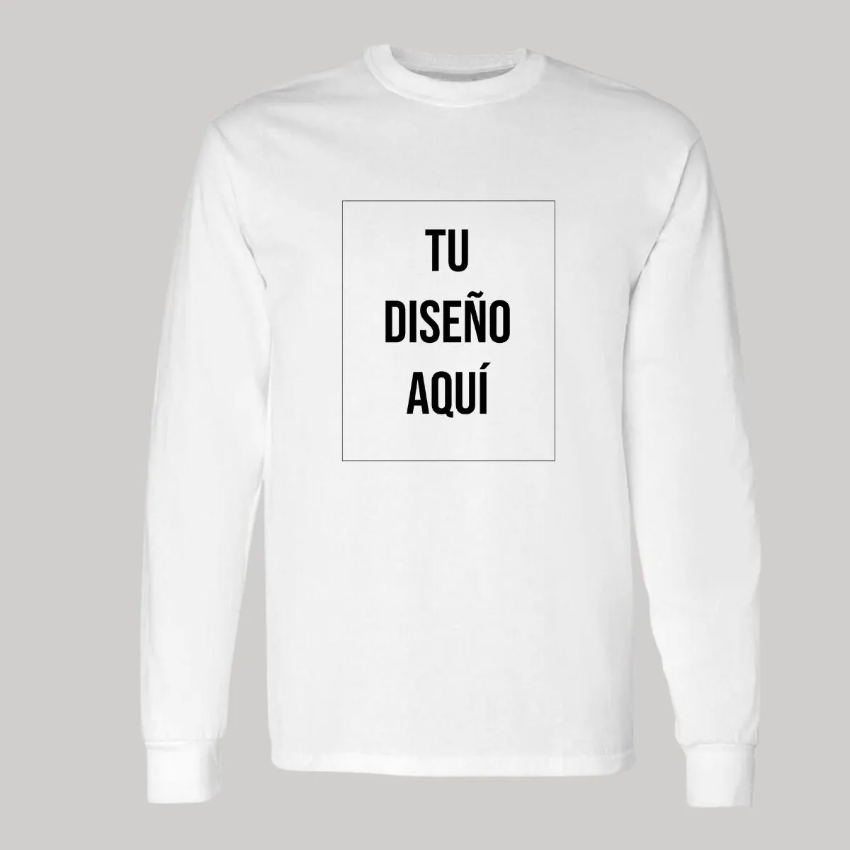 Playera M Larga Personalizada Hombre Tu Diseo Aquí