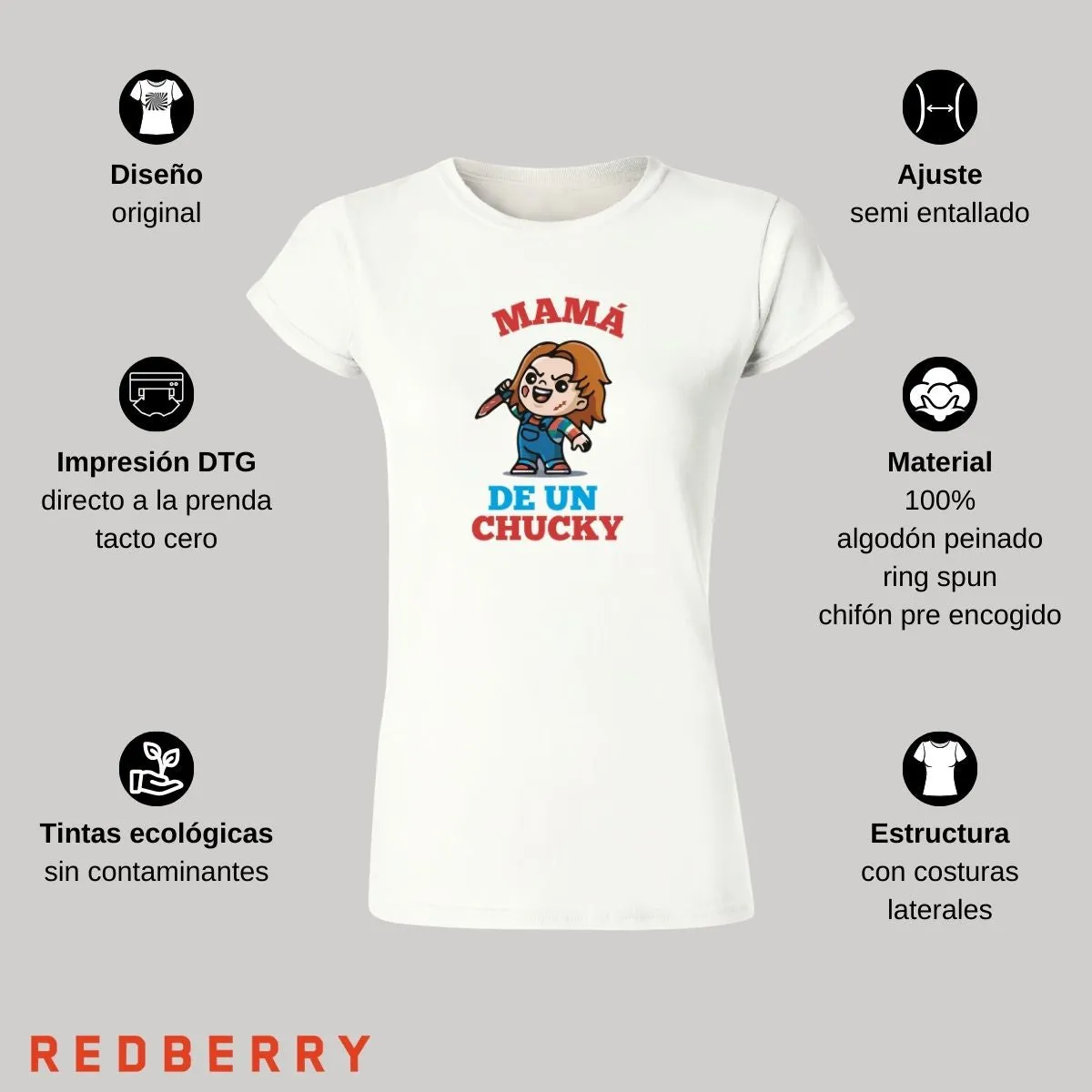 Playera Mujer Mamá de un Chucky