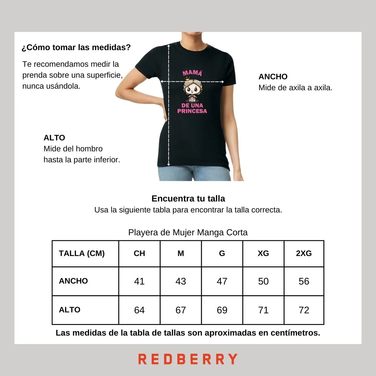 Playera Mujer Mamá de una princesa