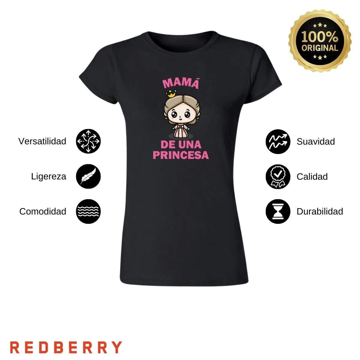 Playera Mujer Mamá de una princesa