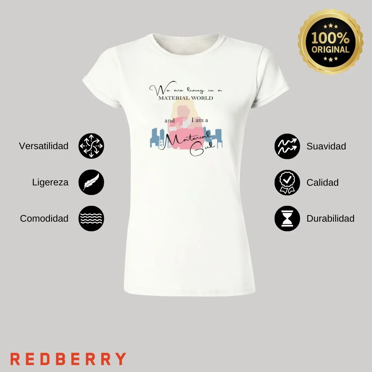 Playera Mujer Material girl