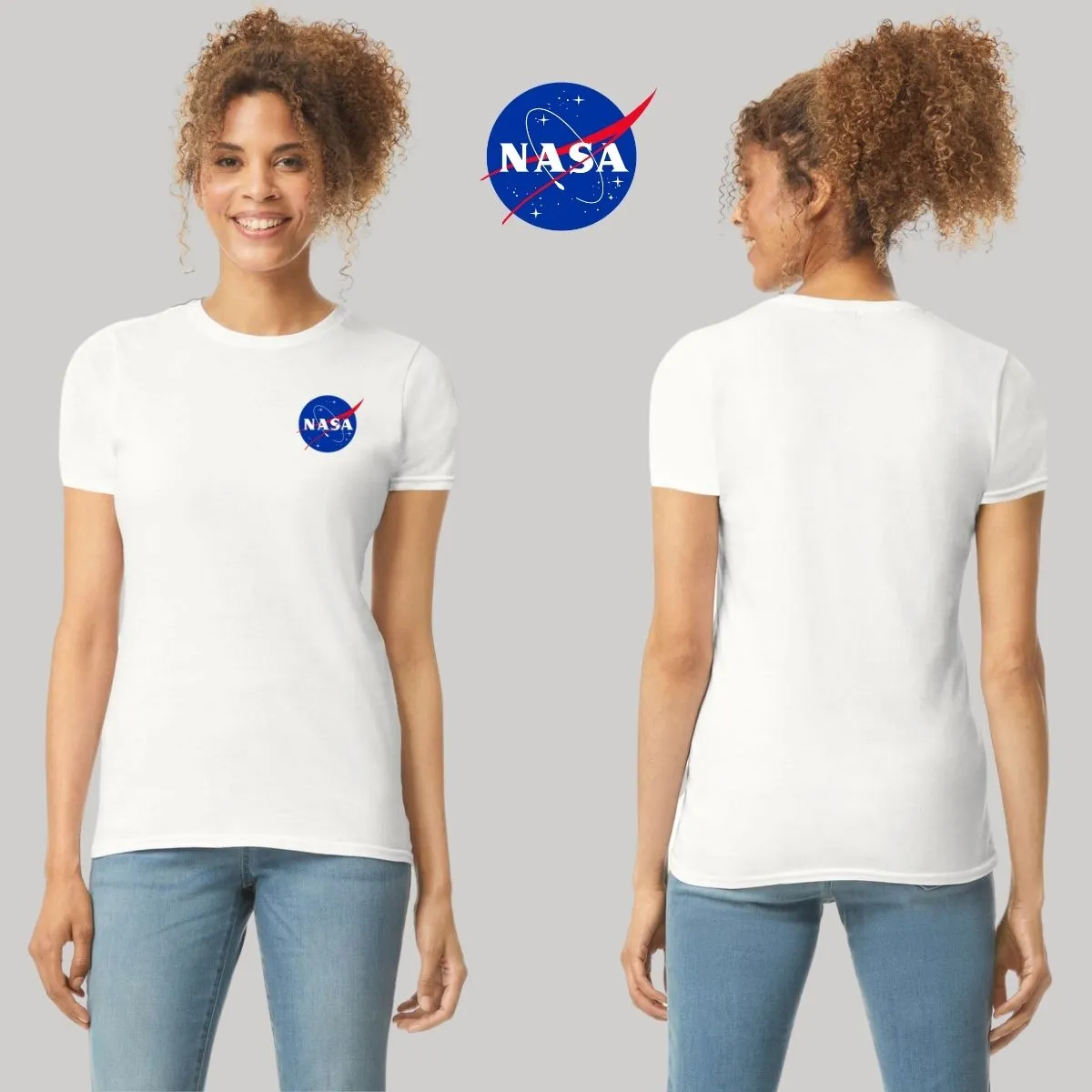 Playera Mujer Nasa Logo Espacial Escudo