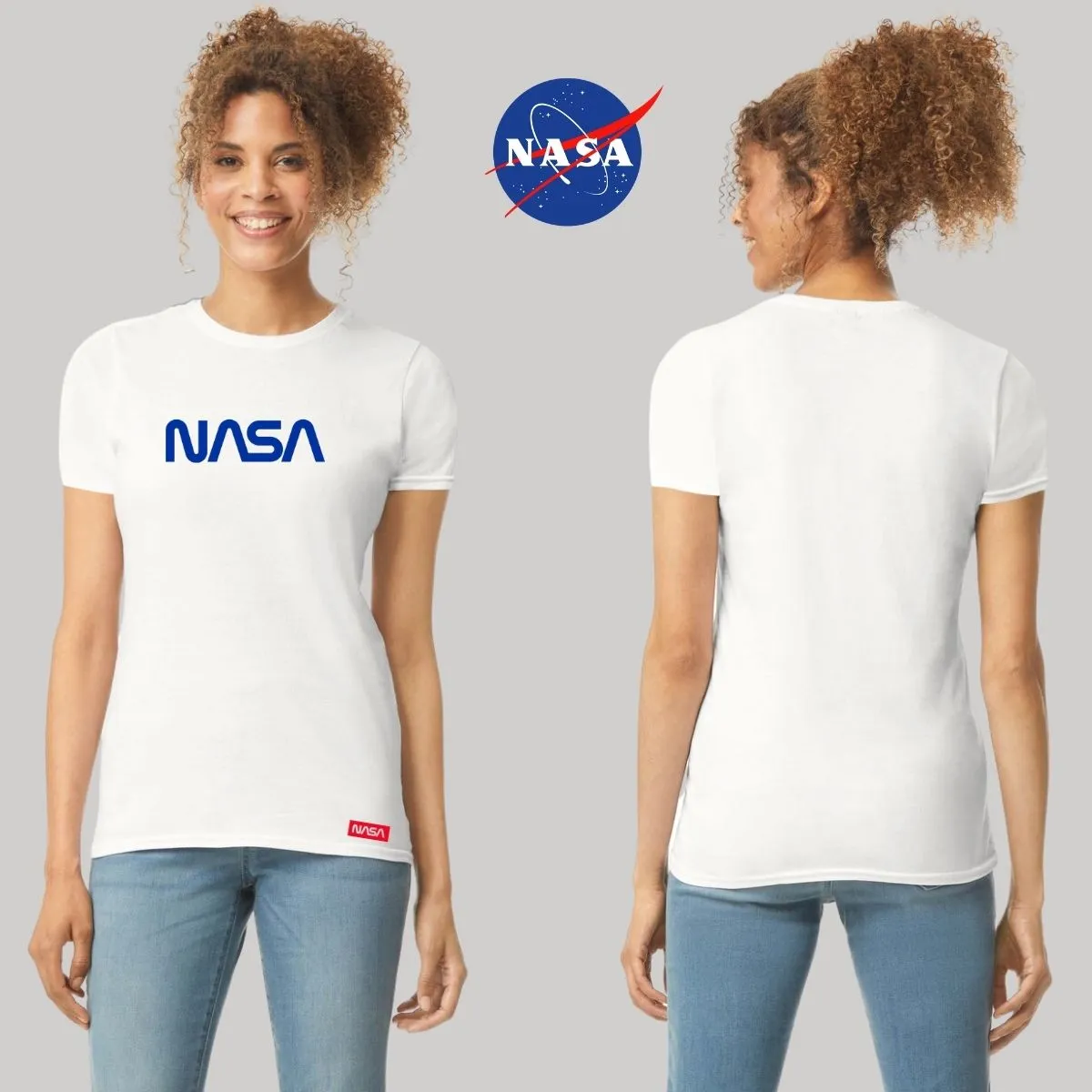 Playera Mujer Nasa Worm Blue