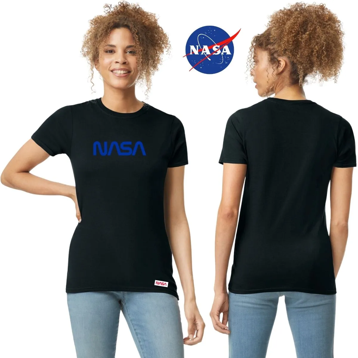 Playera Mujer Nasa Worm Blue