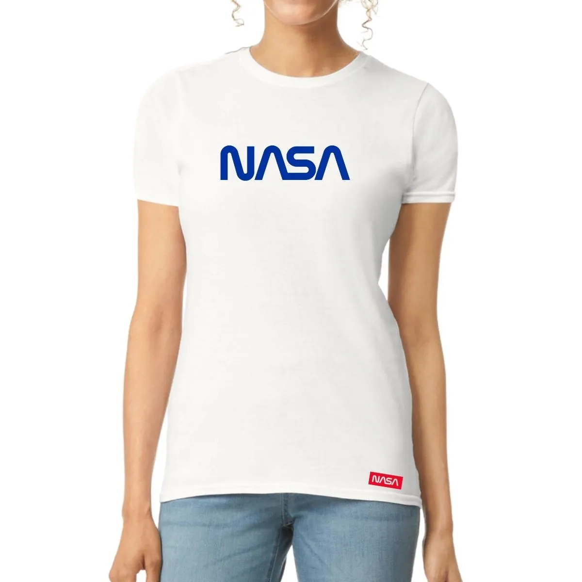 Playera Mujer Nasa Worm Blue