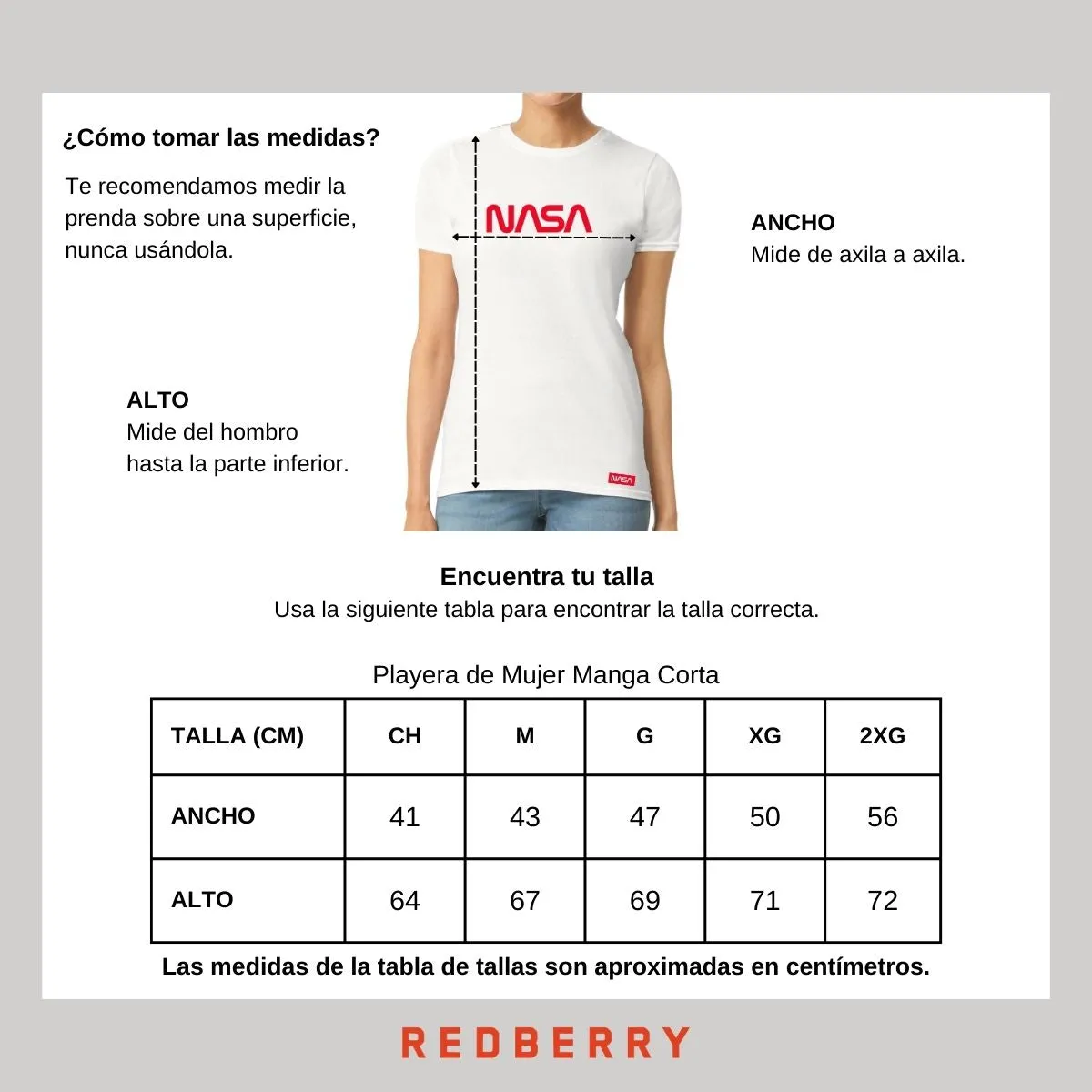 Playera Mujer Nasa Worm Red