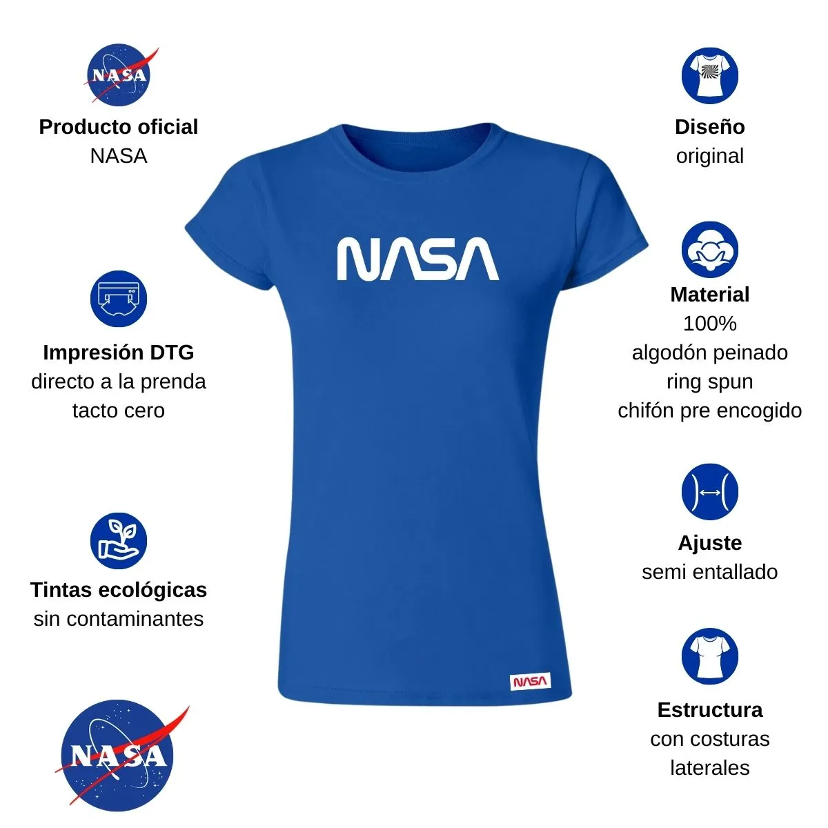 Playera Mujer Nasa Worm Red