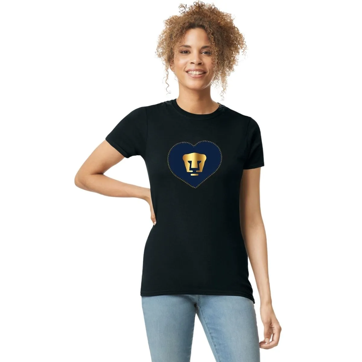 Playera Mujer Pumas UNAM Corazón bordado 2