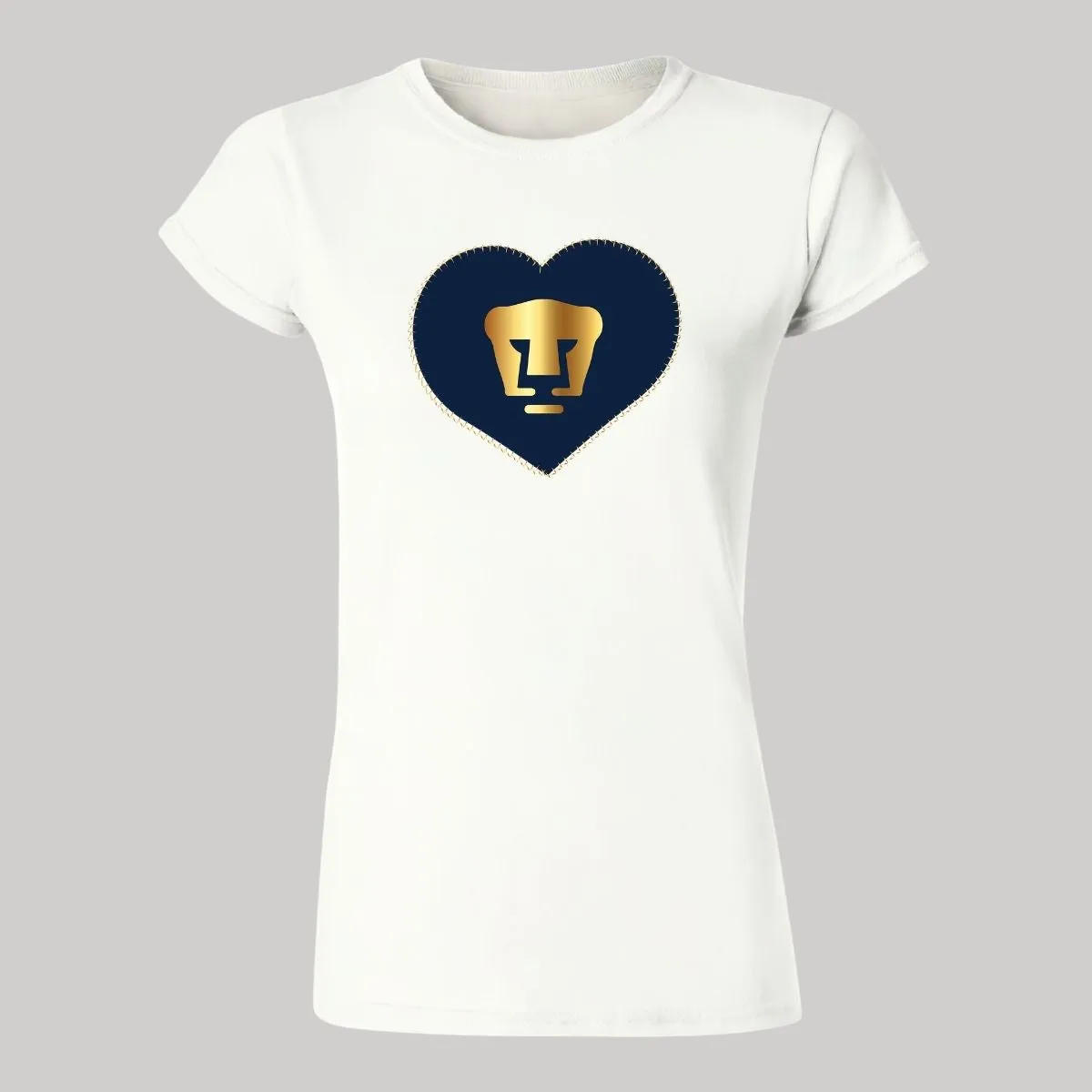 Playera Mujer Pumas UNAM Corazón bordado 2