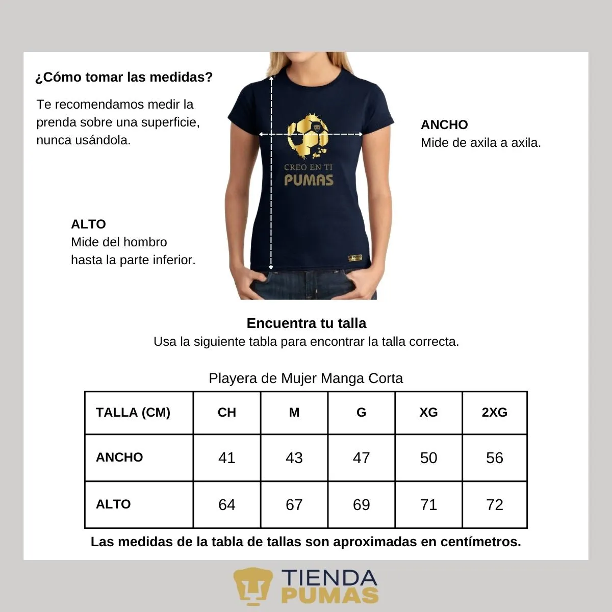 Playera Mujer Pumas UNAM Ed Limitada 2 Creo en ti