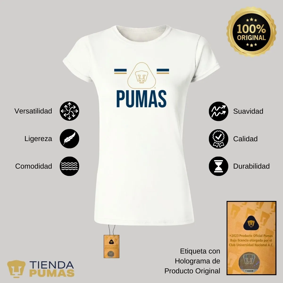 Playera Mujer Pumas UNAM Insignia