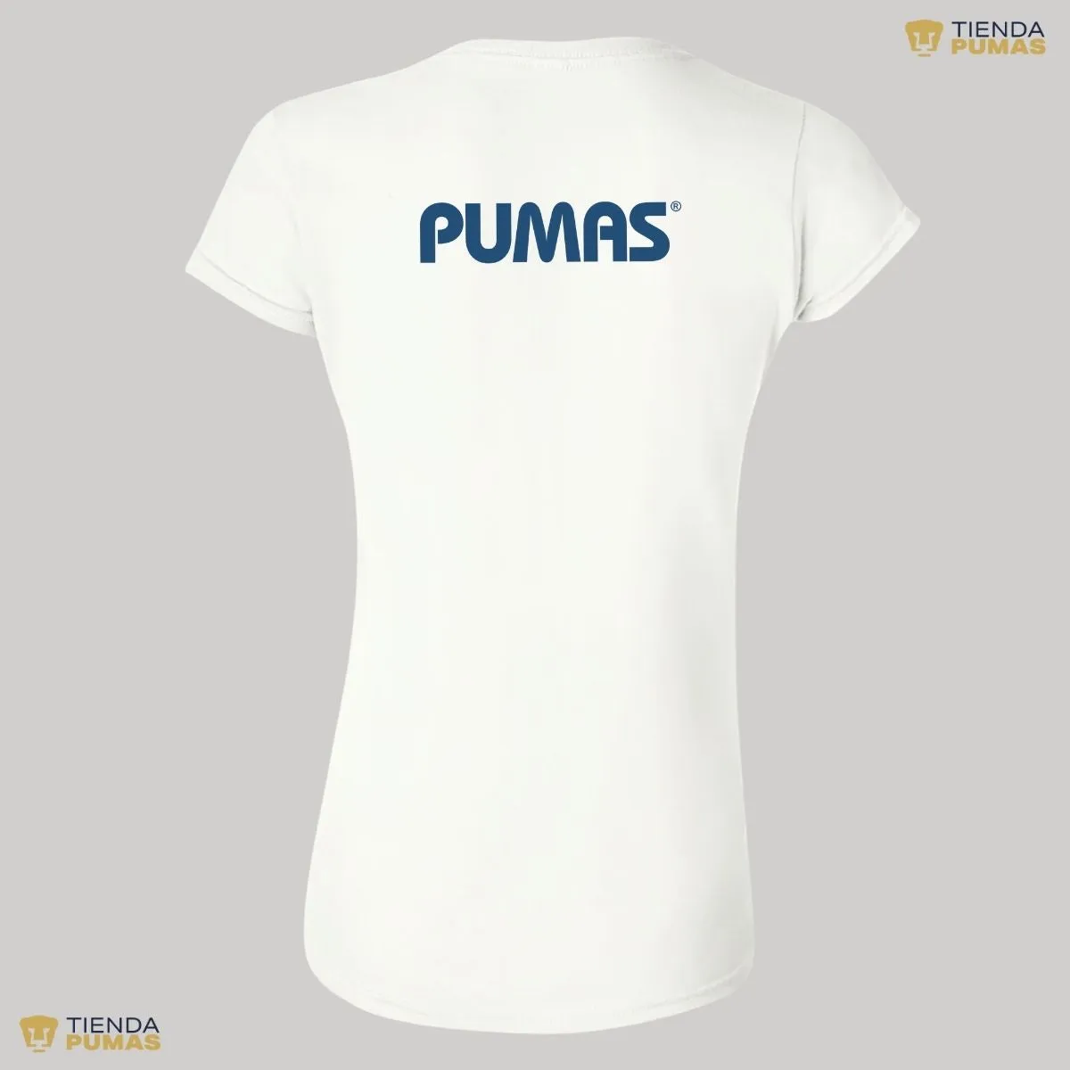 Playera Mujer Pumas UNAM Logo Azul Vinil