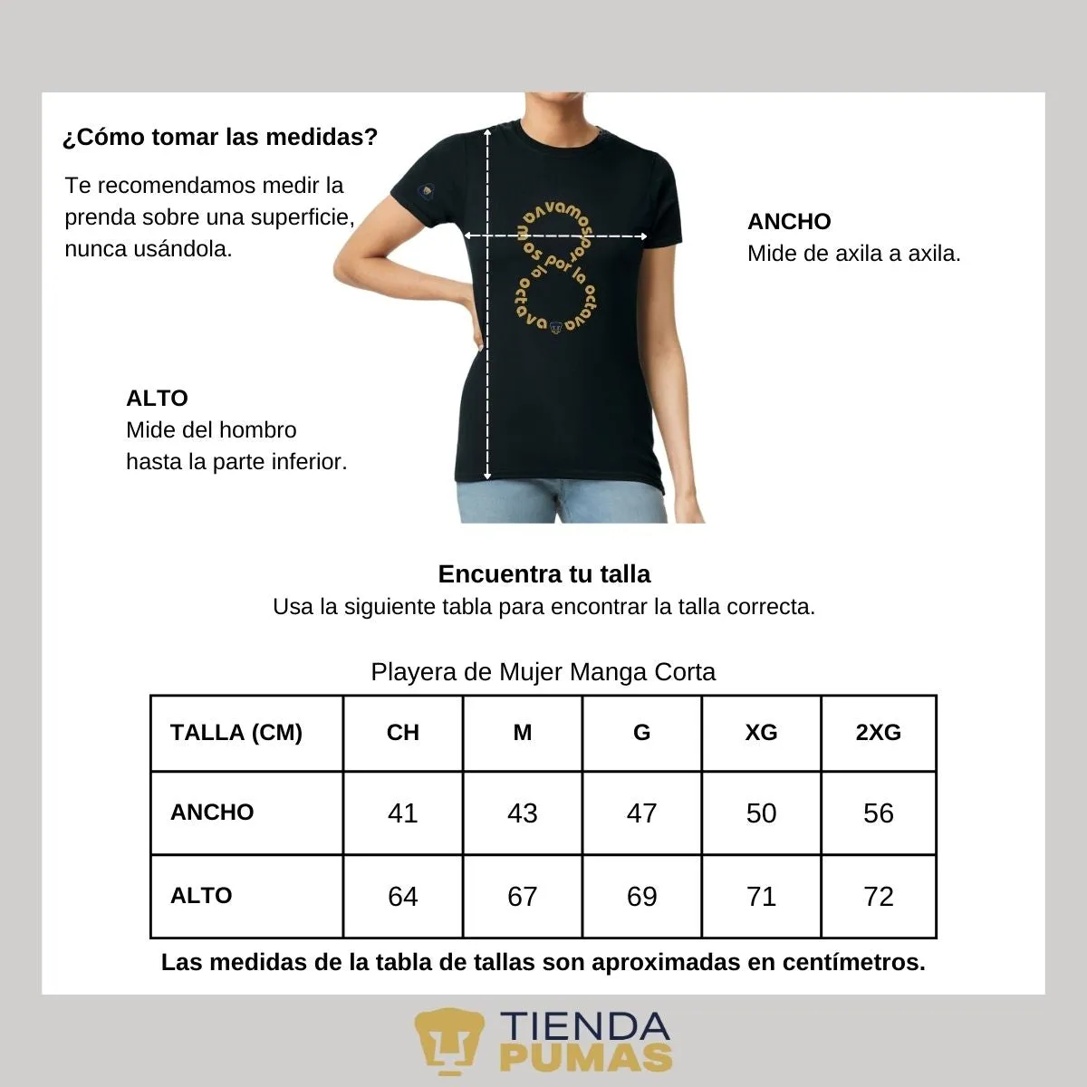 Playera Mujer Pumas UNAM octava