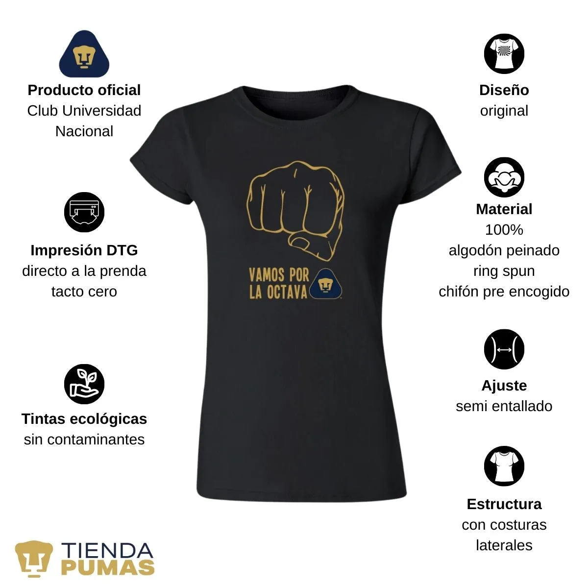 Playera Mujer Pumas UNAM puo