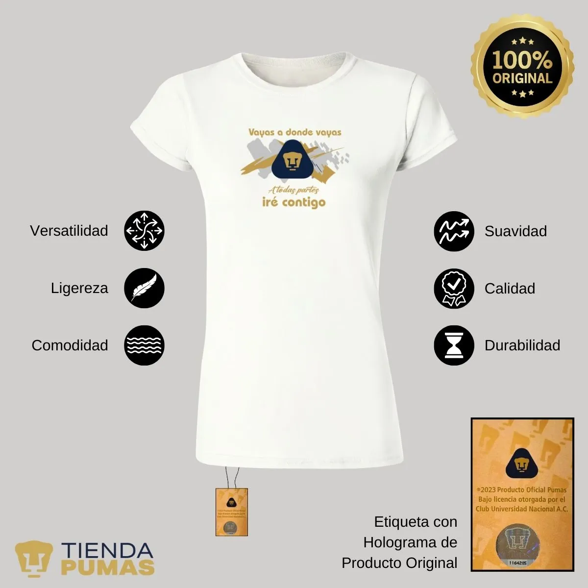 Playera Mujer Pumas UNAM vuelta