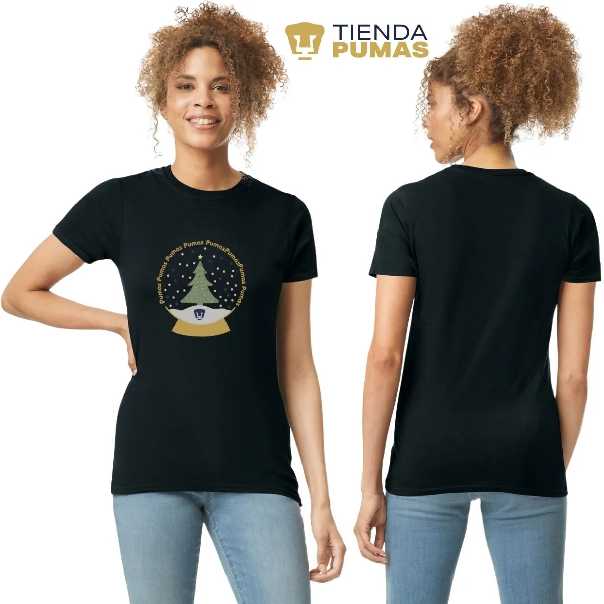 Playera Navidea Mujer Pumas UNAM Nieve