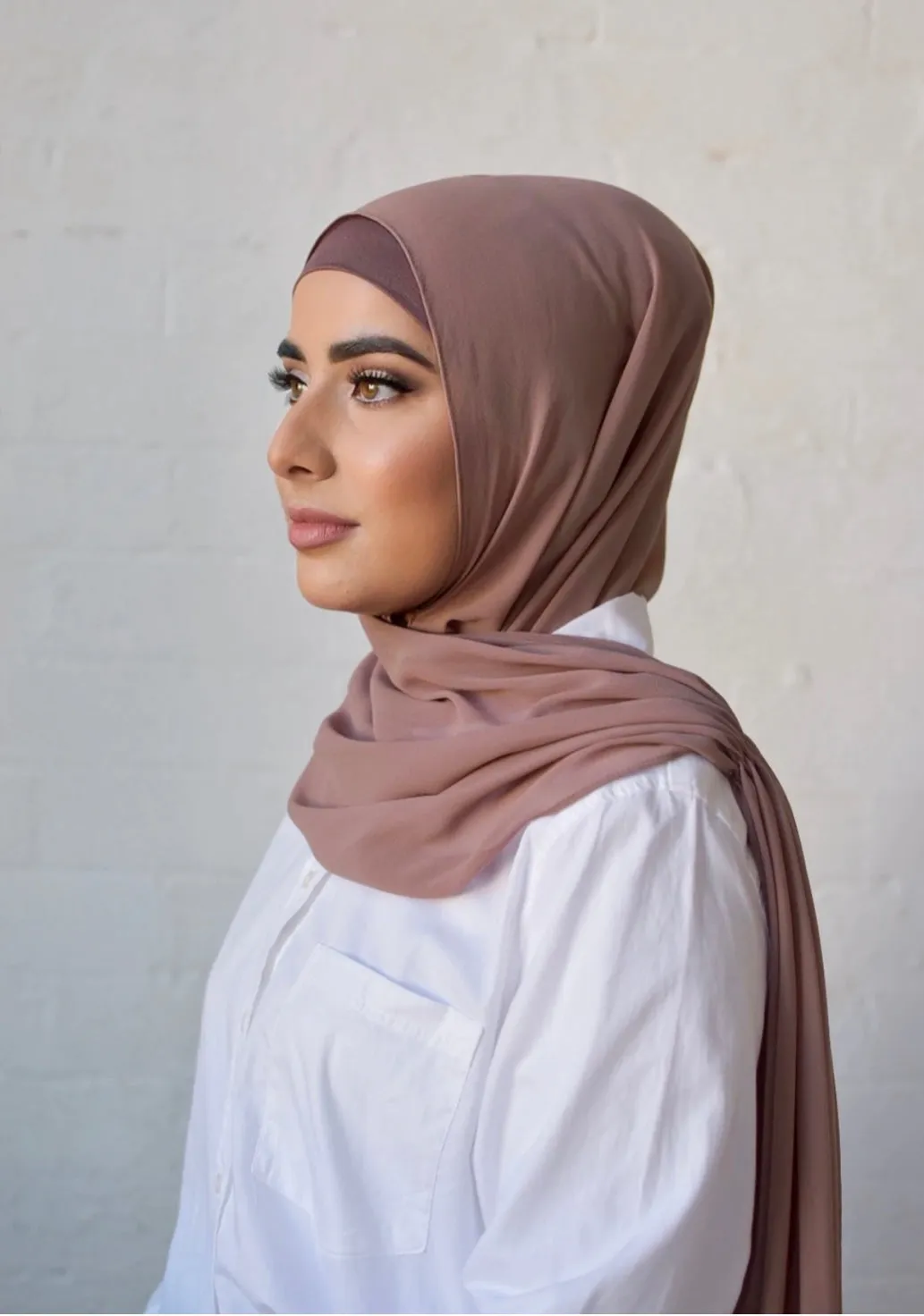 Pre-designed side stitch hijabs