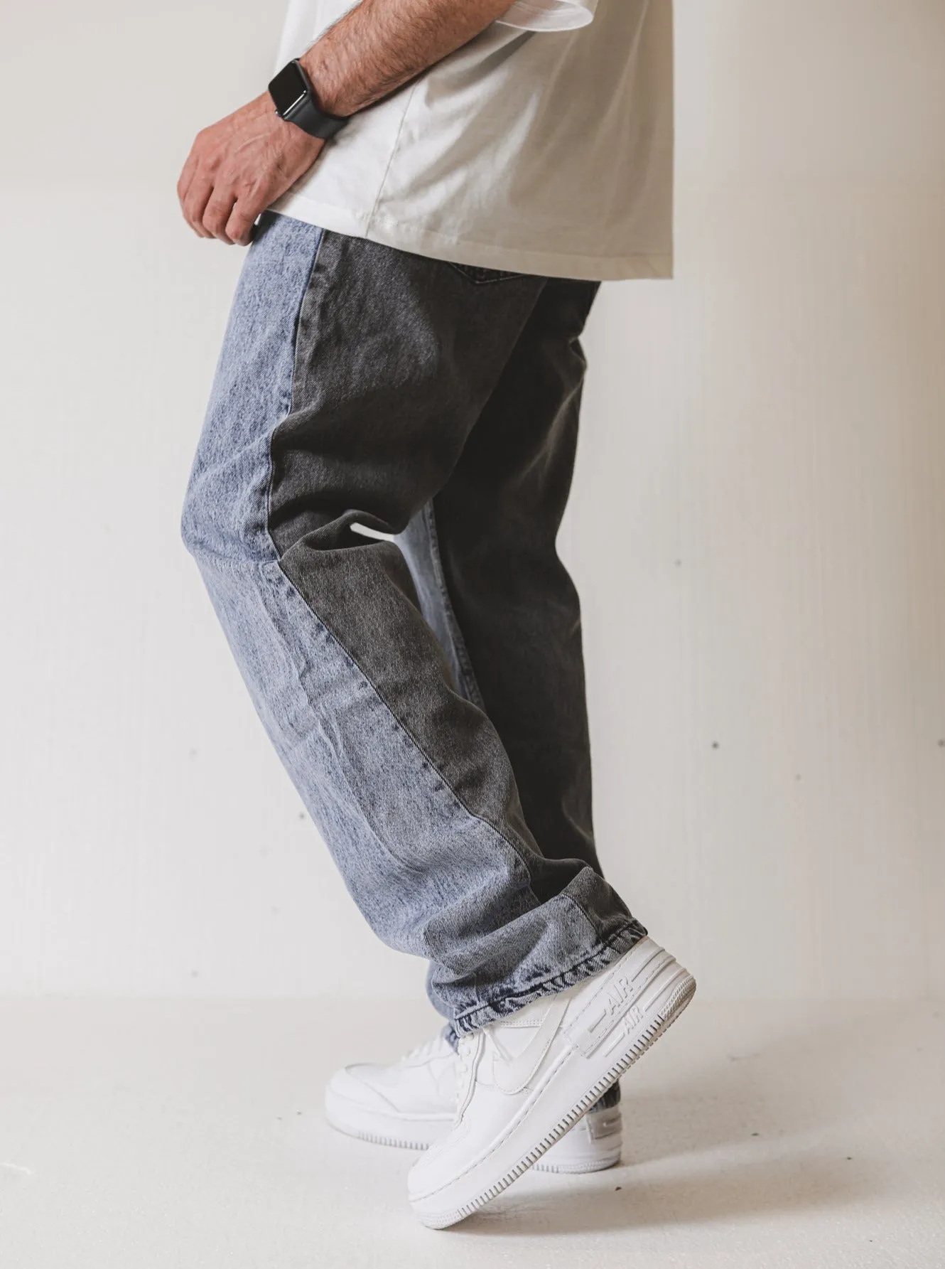 Premium Tilted Contrast Wide fit Jeans