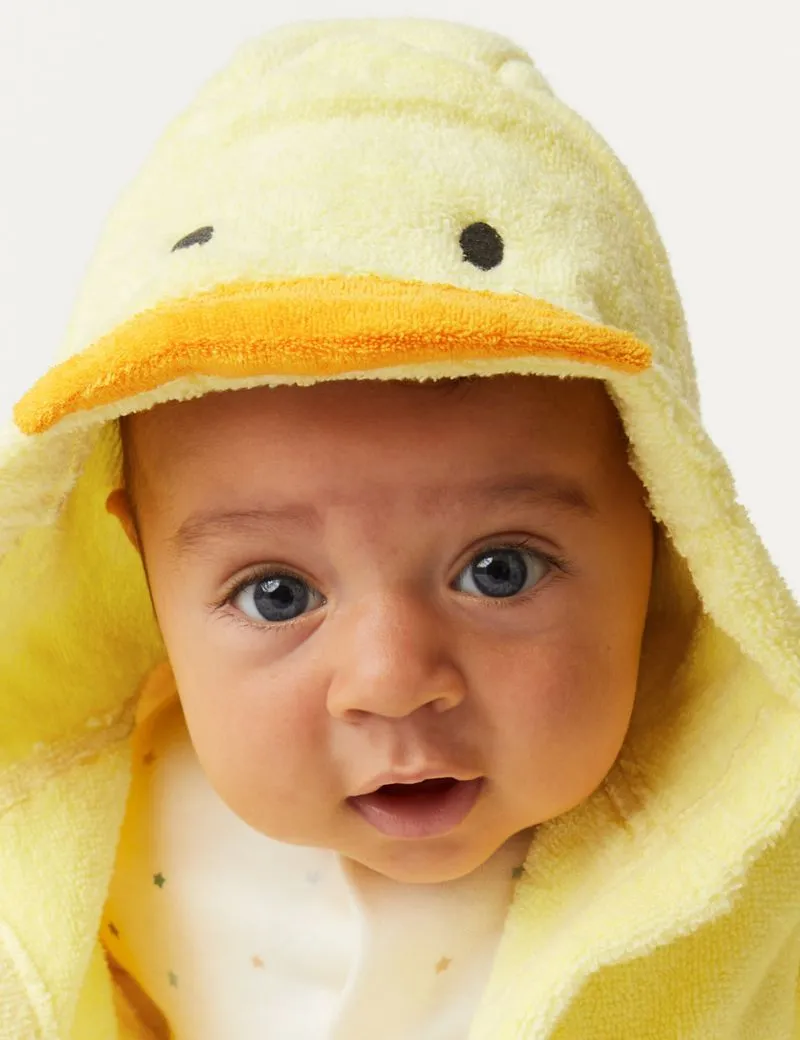 Pure Cotton Duck Hooded Robe (7lbs - 3 Yrs)