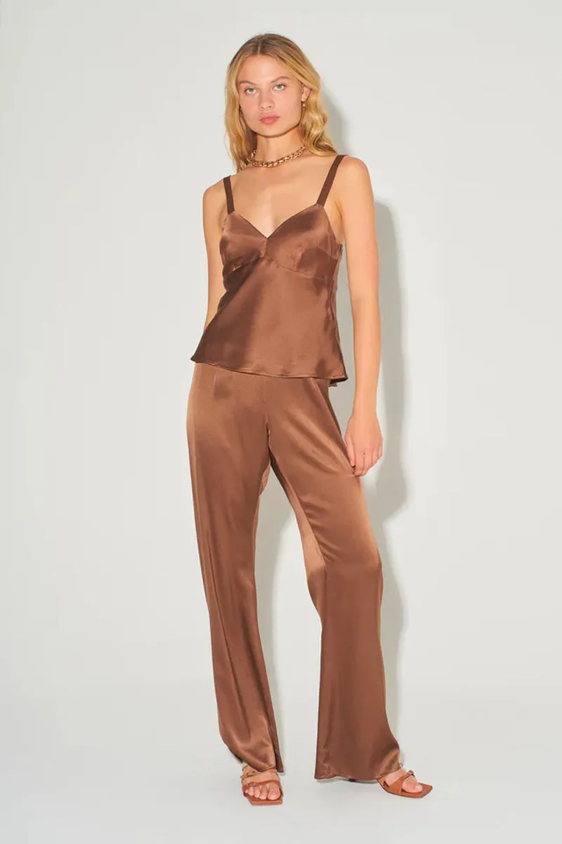 QUINN CLASSIC SILK CAMI-WALNUT