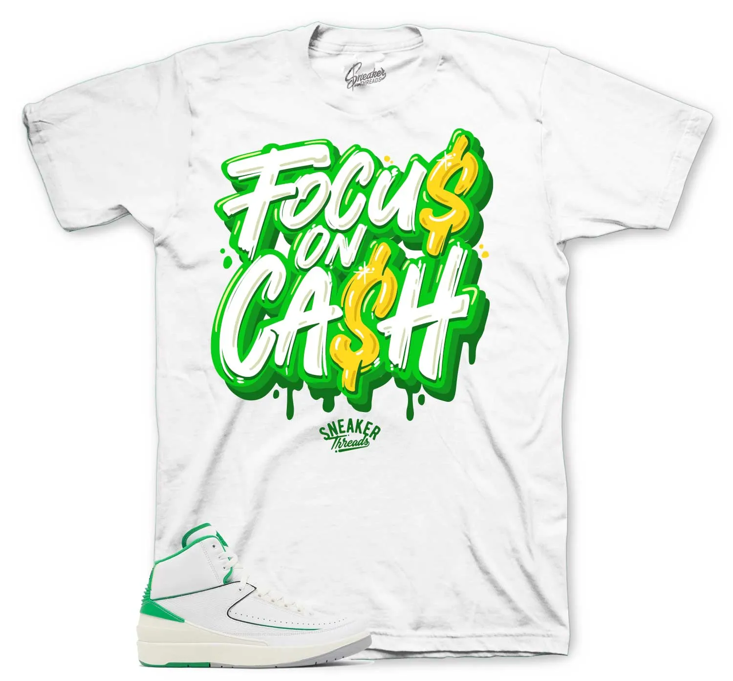 Retro 2 Lucky Green Focus on Cash Shirt