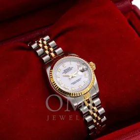 Rolex Datejust 69173 26MM White Dial With Two Tone Bracelet