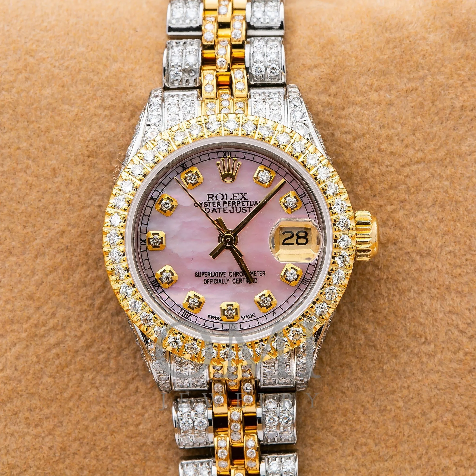 Rolex Lady-Datejust 6917 26MM Pink Diamond Dial With 5.75 CT Diamonds