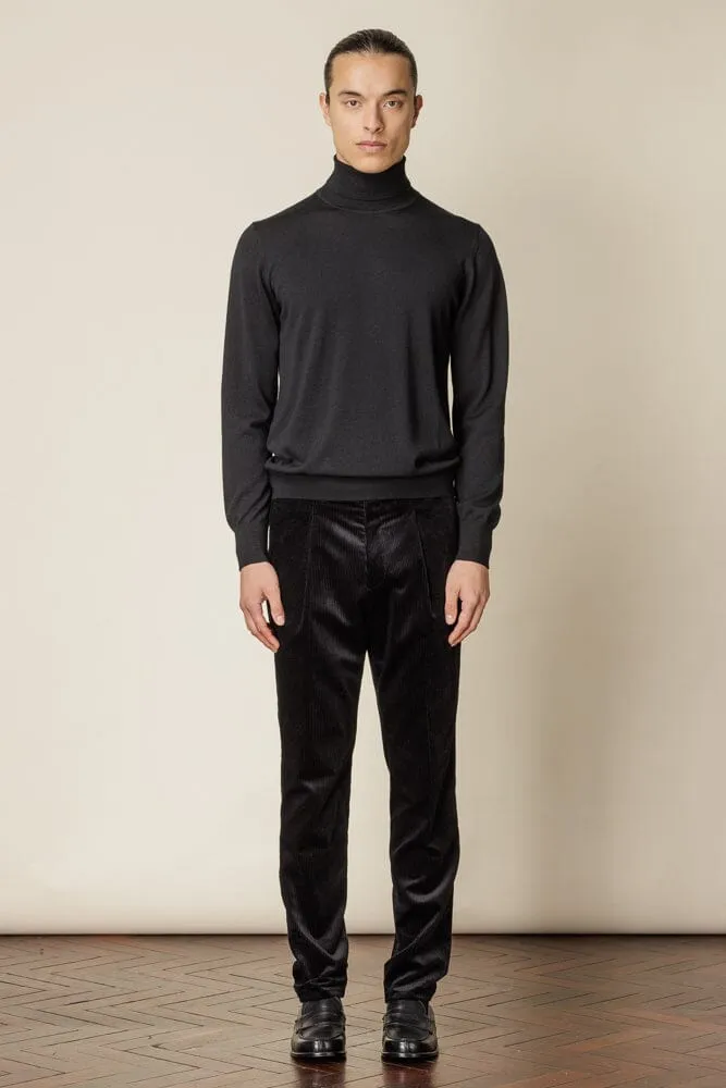 Roll Neck Merino Wool - Black