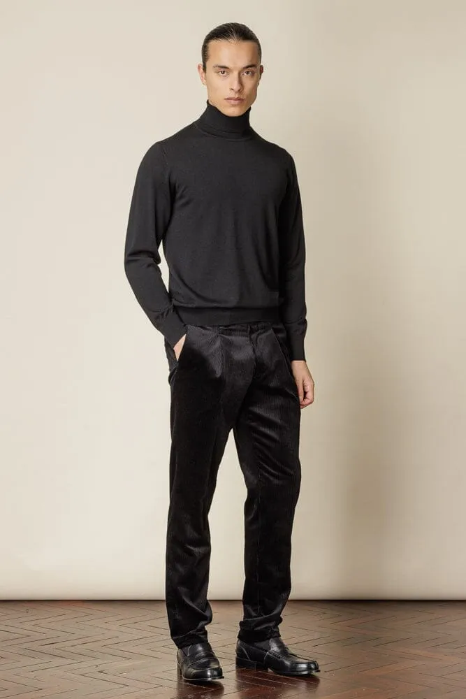 Roll Neck Merino Wool - Black