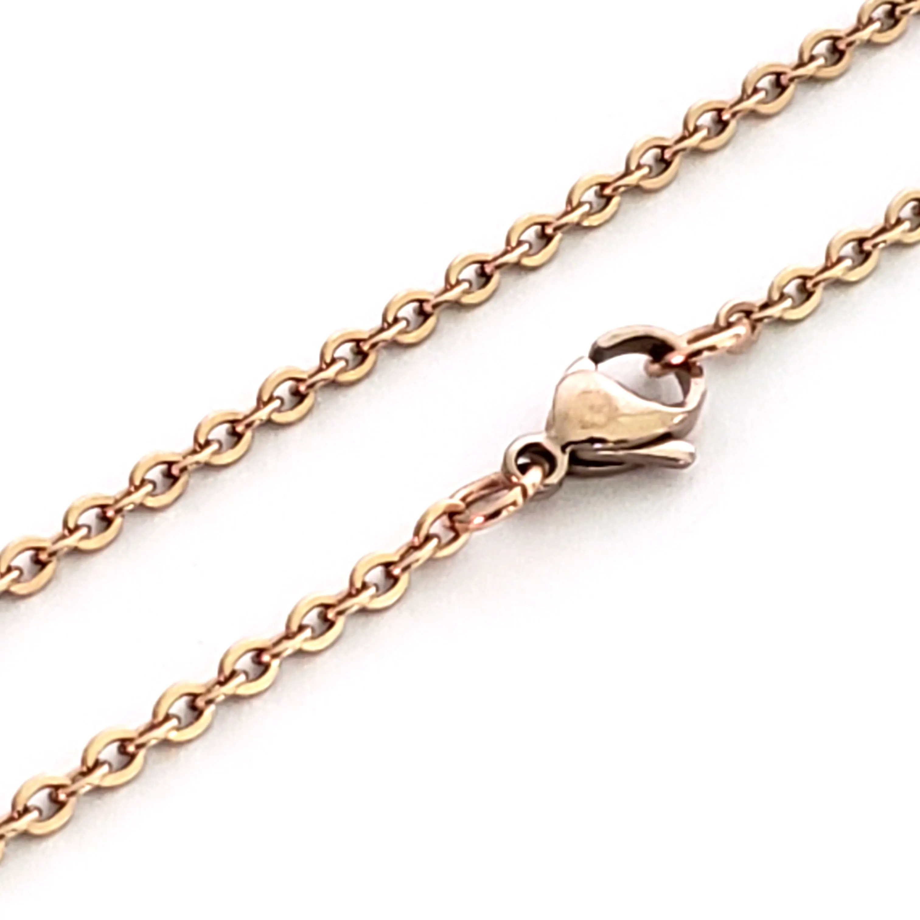 Rose Gold Stainless Chain, 3x2.5mm Flattened Oval Links, Bulk 20 Meters on a Spool, #1904 RG