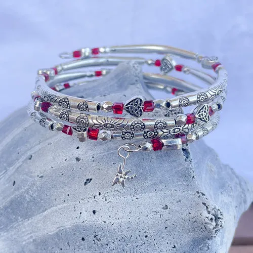 Ruby Love Wrap Bracelet