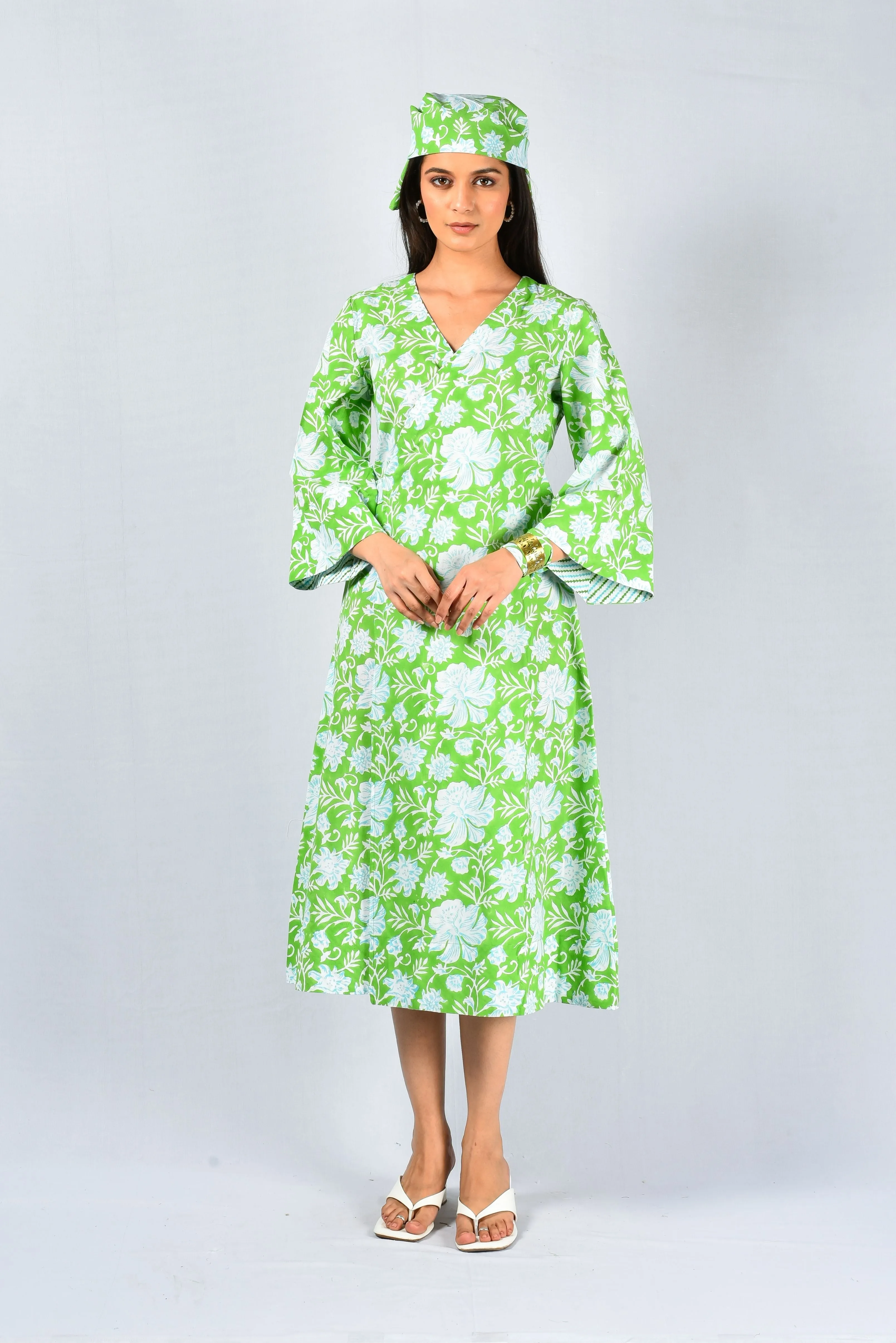 Sabz Bloom Wrap Dress