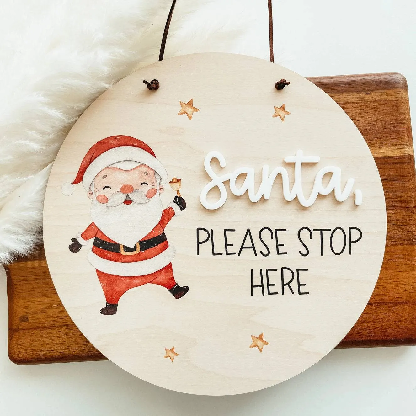 Santa Please Stop Here Mini Sign (SALE)