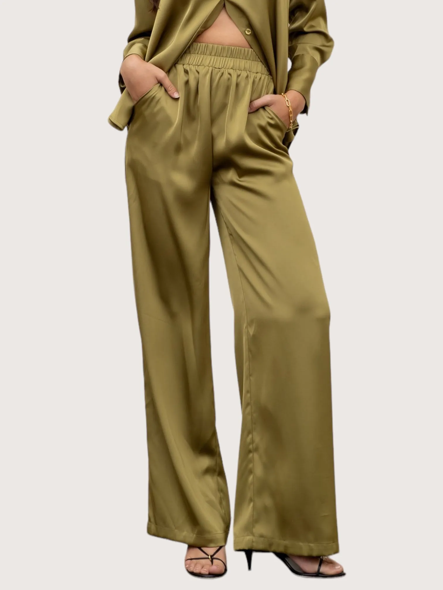 Satin Wide Leg Pant