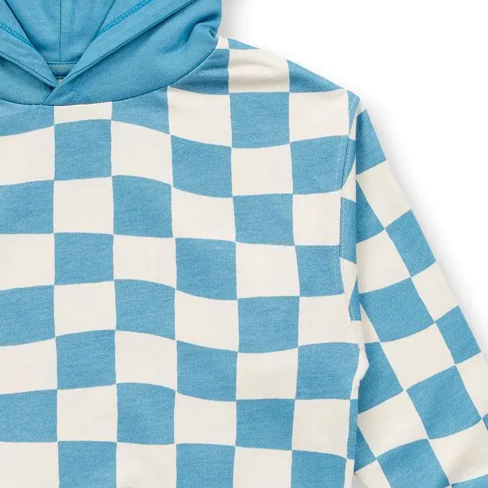 Sense Organics Blue Checker Liam Hoodie