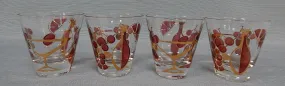 Set of 4 MCM Gay Fad Cordial Glasses - Mint Condition