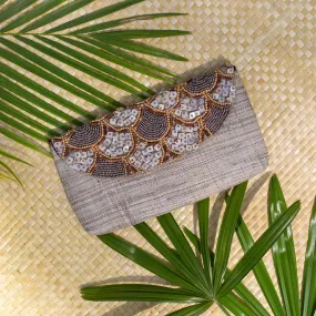 Siesta Envelope Clutch in Gray