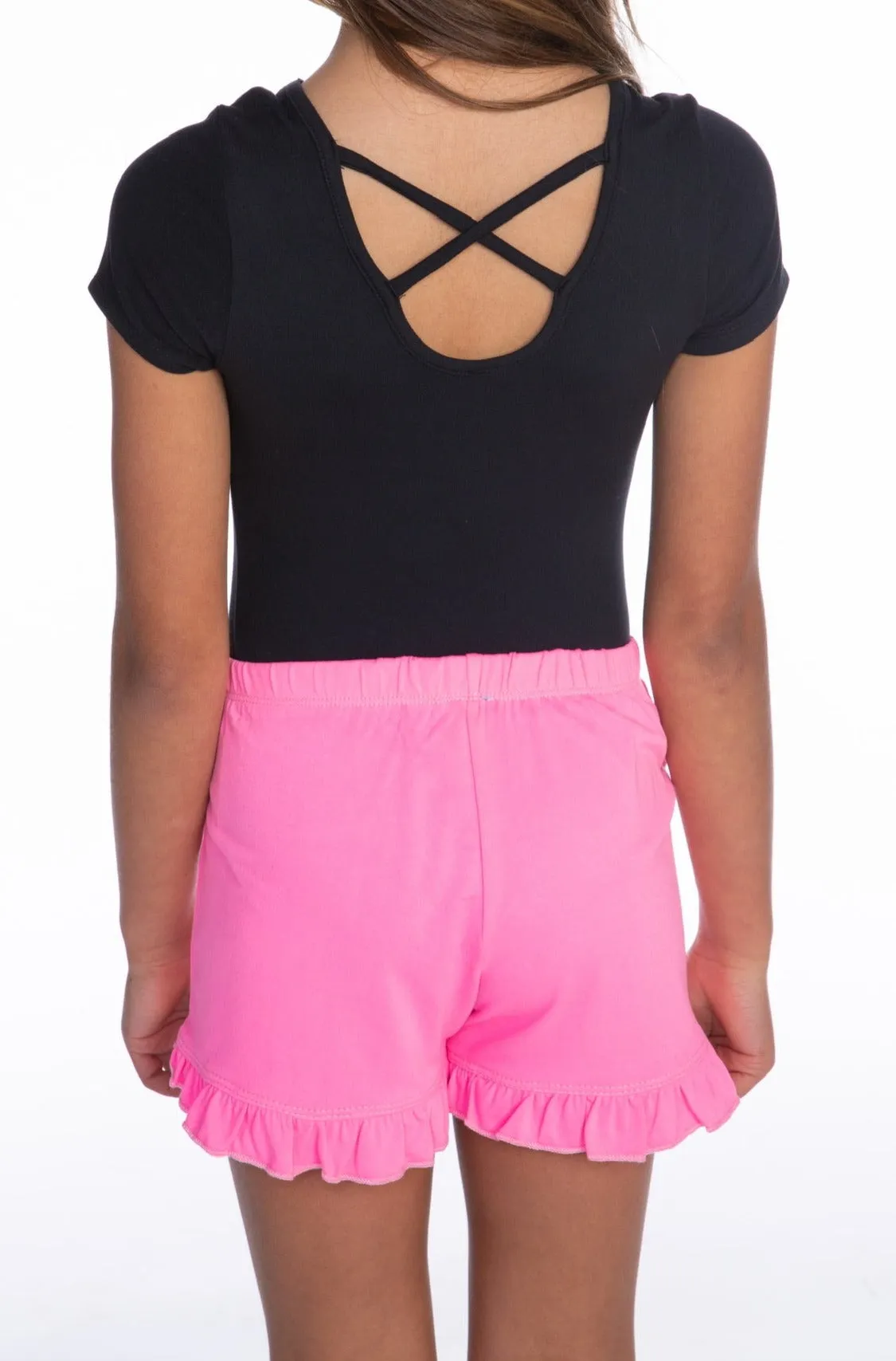 Simply Soft Ruffle Short - Neon Barbie Pink